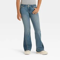 Girls' Low-Rise Flare Jeans - art class™ Medium Wash 5