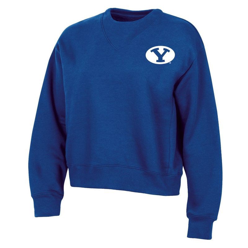 slide 1 of 3, NCAA BYU Cougars Women's Fashion Fleece Sweatshirt - S, 1 ct