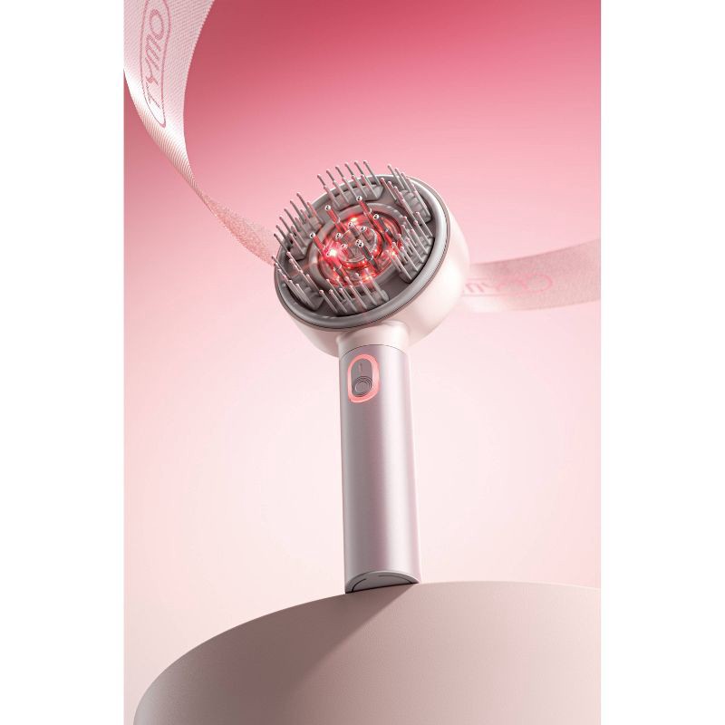 slide 4 of 12, TYMO Trithera Scalp Therapy Red Light Massage Brush Hair Appliance Accessories - Champagne Pink, 1 ct
