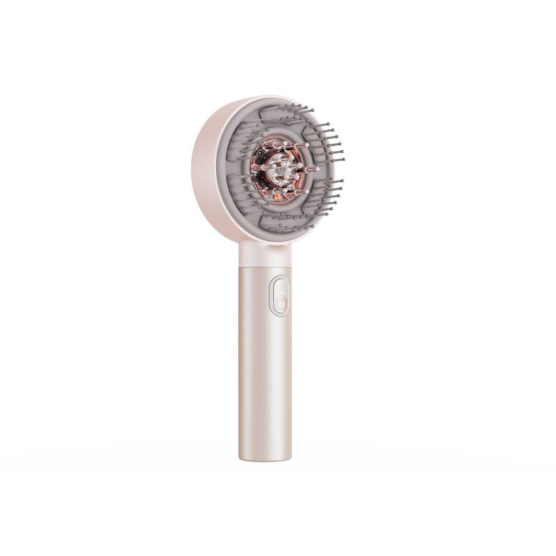 slide 1 of 12, TYMO Trithera Scalp Therapy Red Light Massage Brush Hair Appliance Accessories - Champagne Pink, 1 ct