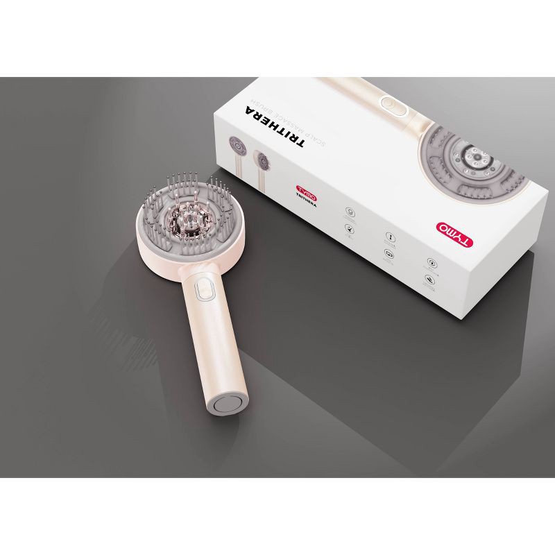 slide 9 of 12, TYMO Trithera Scalp Therapy Red Light Massage Brush Hair Appliance Accessories - Champagne Pink, 1 ct