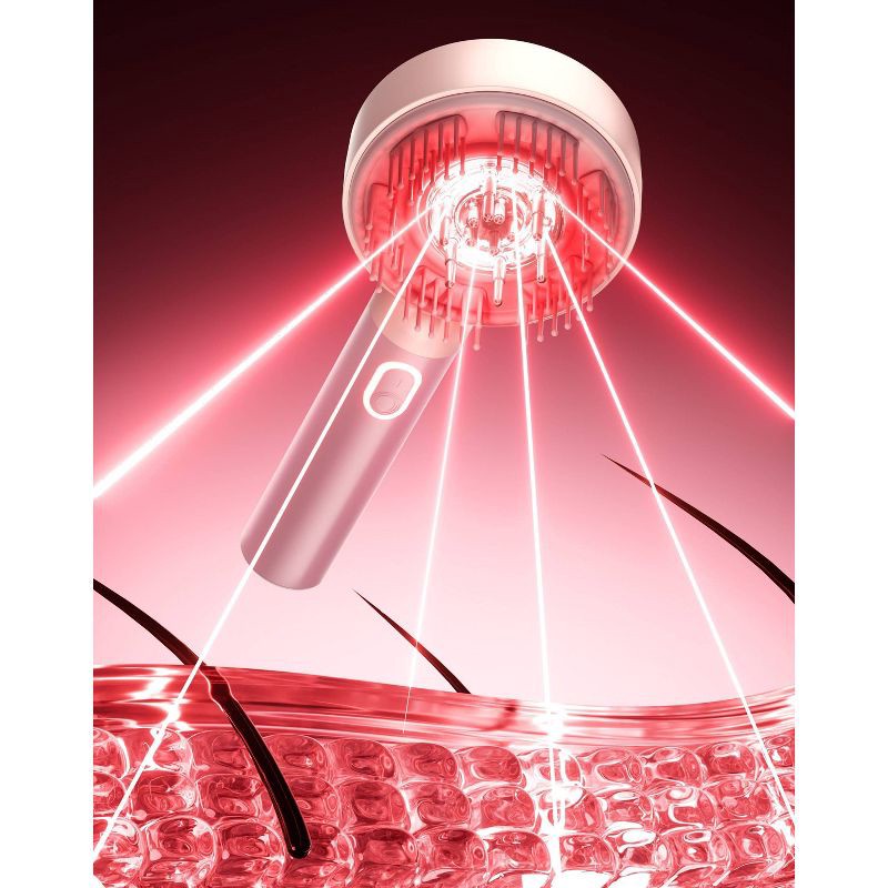 slide 10 of 12, TYMO Trithera Scalp Therapy Red Light Massage Brush Hair Appliance Accessories - Champagne Pink, 1 ct