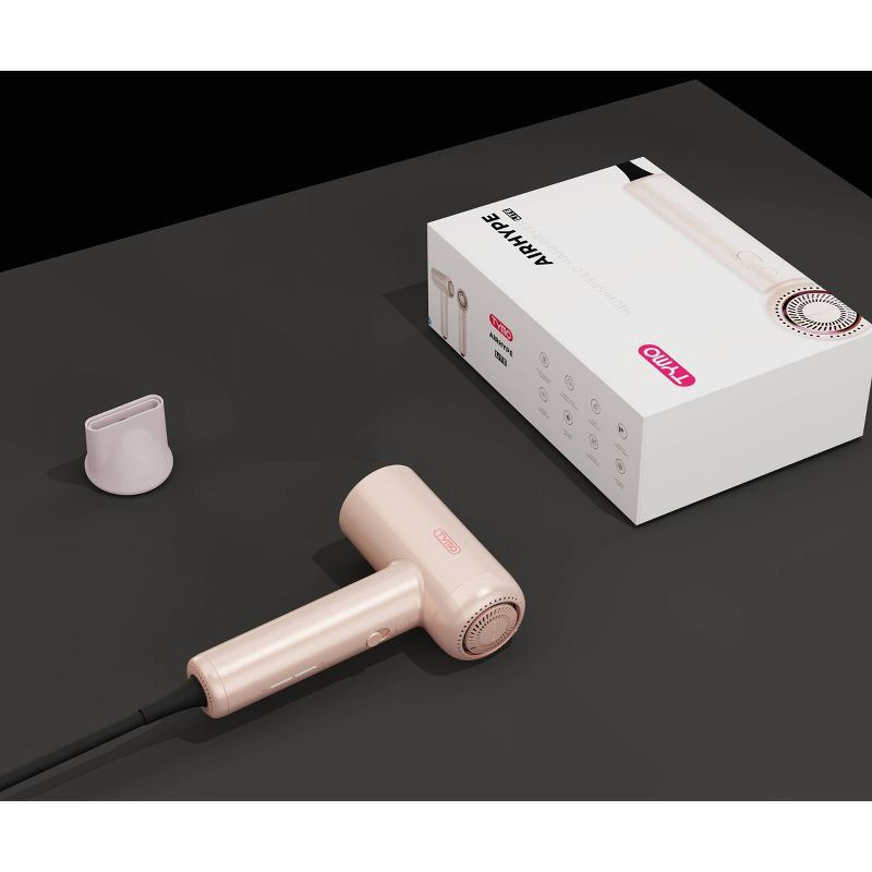 slide 6 of 10, TYMO Airhype Lite High Speed Hair Dryer + Nozzle - Champagne Pink - 1500 Watt, 1 ct