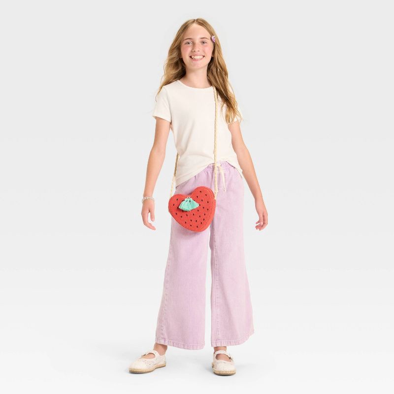 slide 3 of 3, Girls' Short Sleeve Fitted T-Shirt - Cat & Jack™ Light Cream M, 1 ct