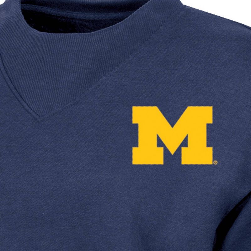 slide 3 of 3, NCAA Michigan Wolverines Women's Fashion Fleece Sweatshirt - M: Cotton-Polyester Blend, Crew Neck, Long Sleeve, 1 ct