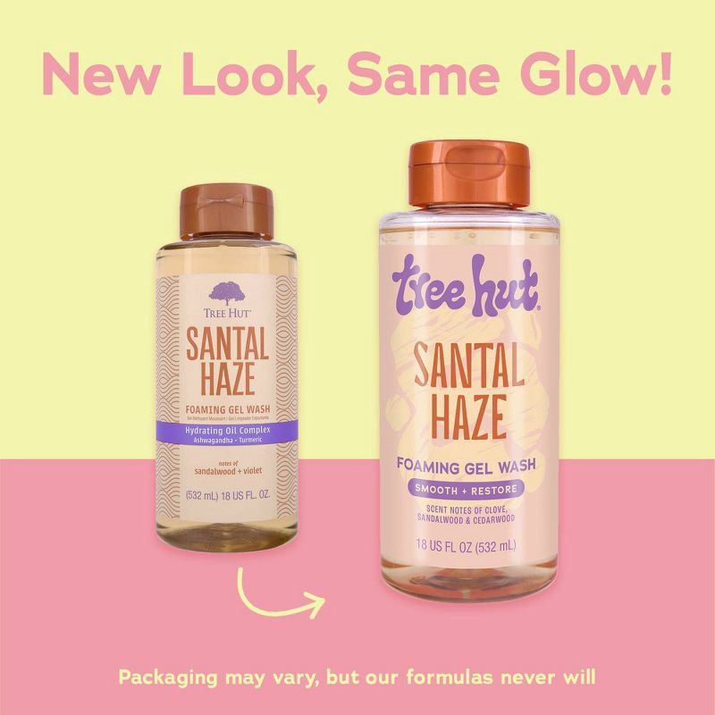 slide 2 of 10, Tree Hut Foaming Gel Body Wash - Santal Haze - 18 fl oz, 18 fl oz