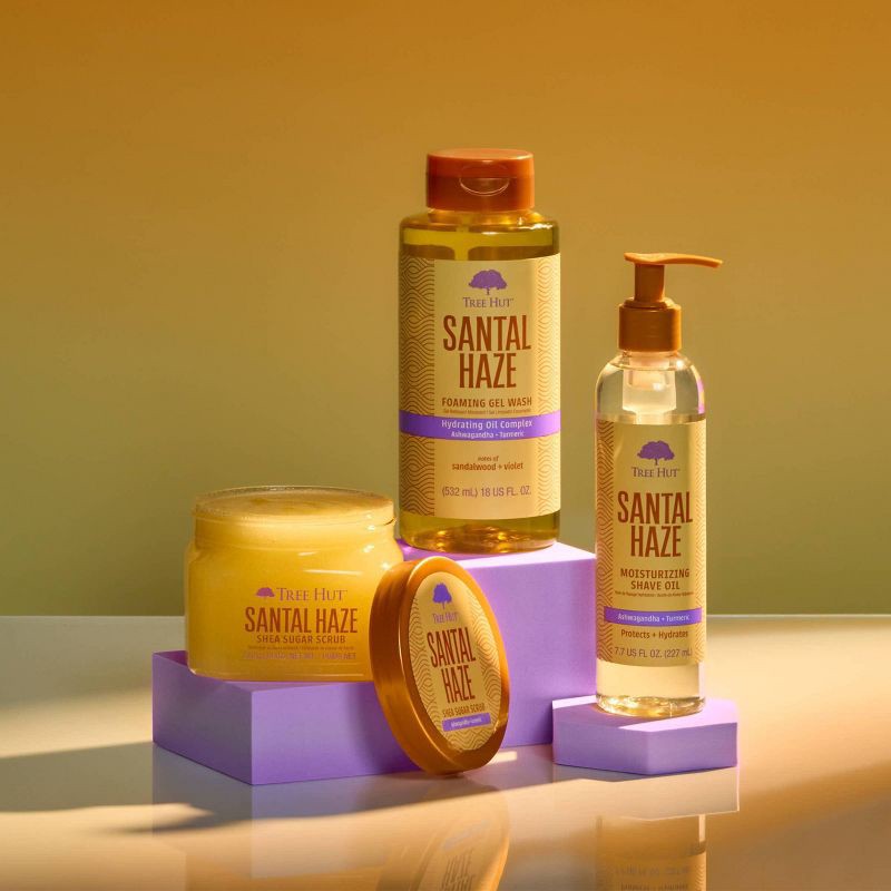 slide 7 of 10, Tree Hut Foaming Gel Body Wash - Santal Haze - 18 fl oz, 18 fl oz