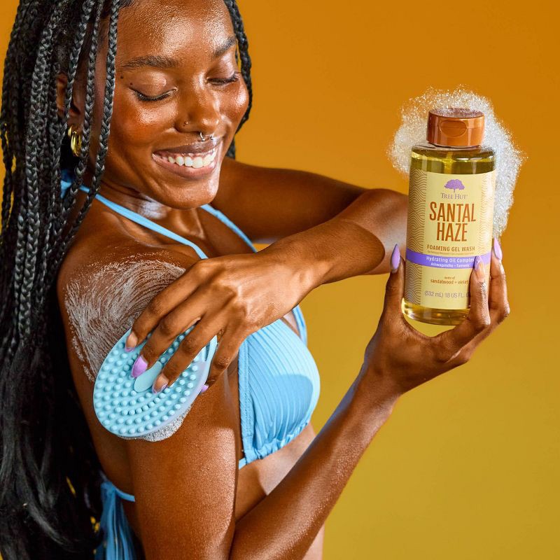 slide 8 of 10, Tree Hut Foaming Gel Body Wash - Santal Haze - 18 fl oz, 18 fl oz