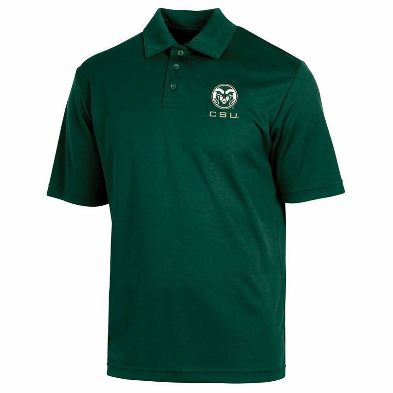 slide 1 of 3, NCAA Colorado State Rams Men's Polo T-Shirt - M: Lightweight Polyester, Standard Fit, 1 ct