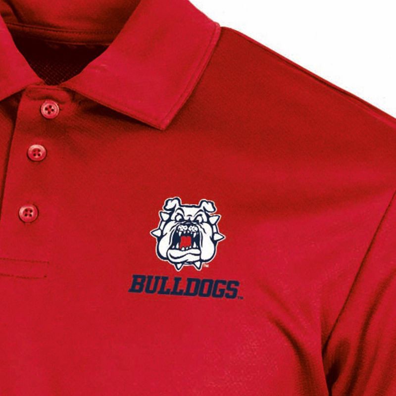 slide 3 of 3, NCAA Fresno State Bulldogs Men's Polo T-Shirt - M: Lightweight Polyester, Standard Fit, 1 ct