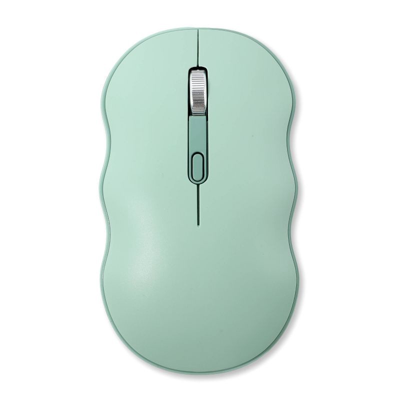 slide 1 of 5, iJoy Wireless Wavy Computer Mouse - Green, 1 ct