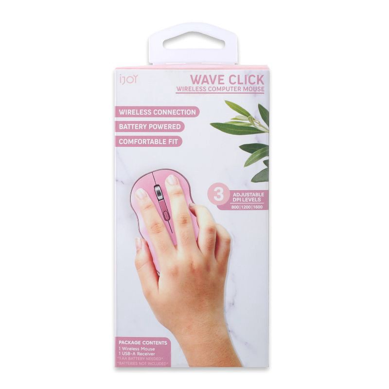 slide 5 of 5, iJoy Wireless Wavy Computer Mouse - Pink, 1 ct