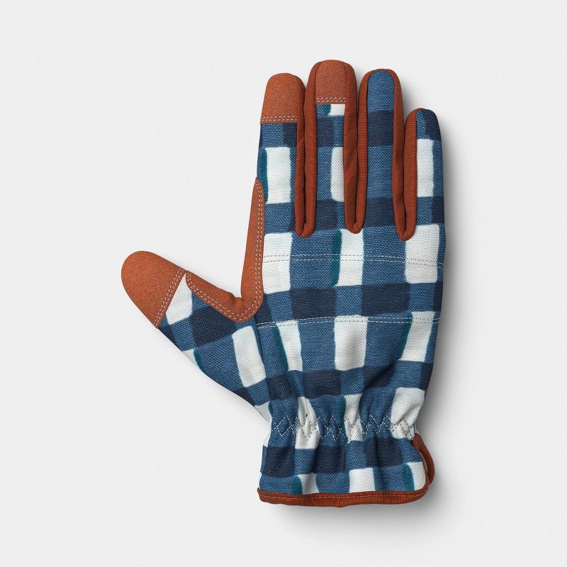 slide 3 of 3, Duck Canvas Pattern Castella Geo Work Gloves One Size Brown - Threshold™, 1 ct