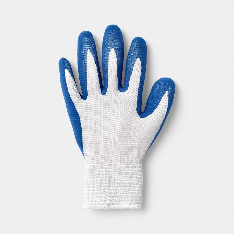 slide 2 of 5, 2pc Nitrile Coated Dipped Gloves Blue - Room Essentials™, 2 ct