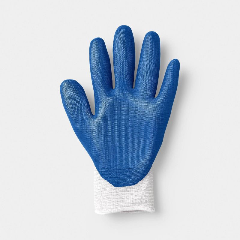 slide 3 of 5, 2pc Nitrile Coated Dipped Gloves Blue - Room Essentials™, 2 ct