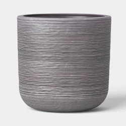 Fluted Outdoor Planter Gray 10" - Threshold™