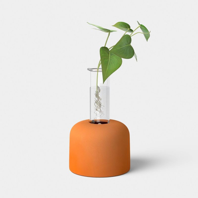 slide 3 of 4, Terrarium Glass Terracotta Wide Base Drip Line Irrigation Kit Clear - Threshold™, 1 ct