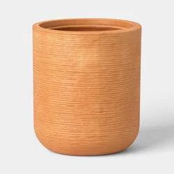 Fluted Outdoor Planter Terracotta Orange 14"x16" - Threshold™