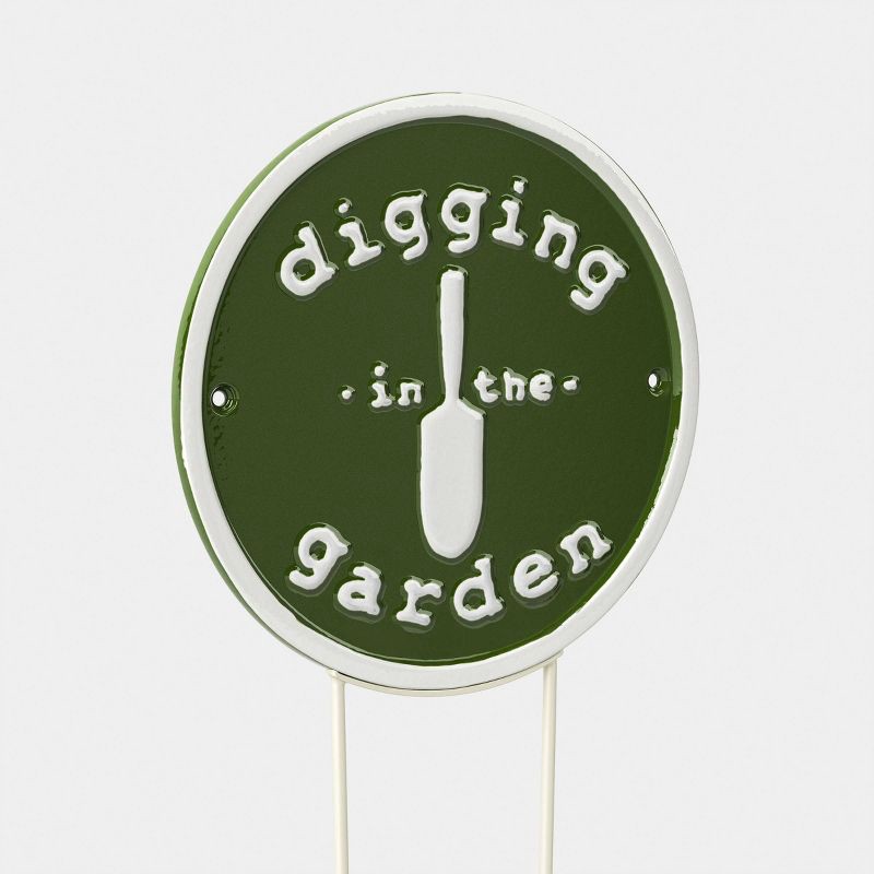 slide 4 of 4, Metal "Digging in the Garden" Garden Sign - Threshold™, 1 ct