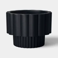 Geared Outdoor Planter Black 8"x 6" - Threshold™