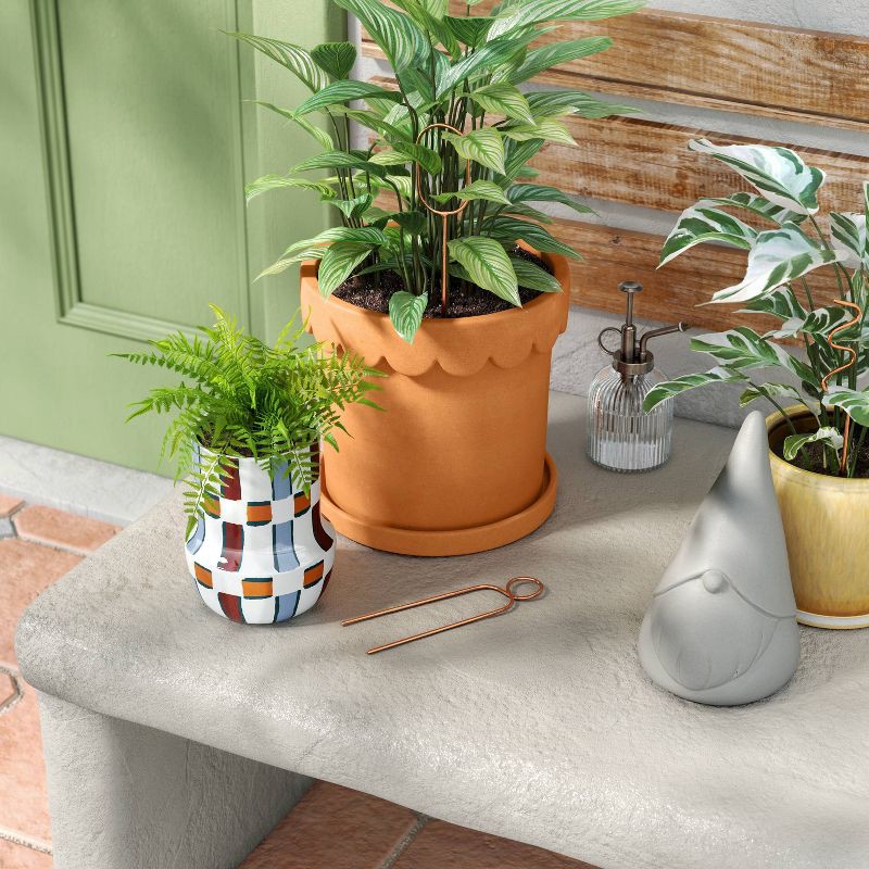 slide 2 of 5, 3pc Copper Metal Figural Pot Stakes - Threshold™, 3 ct