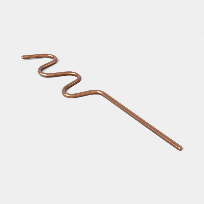 slide 5 of 5, 3pc Copper Metal Figural Pot Stakes - Threshold™, 3 ct