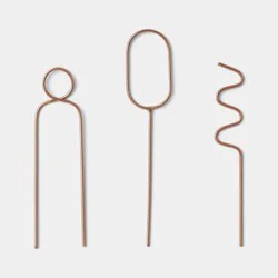 3pc Copper Metal Figural Pot Stakes - Threshold™