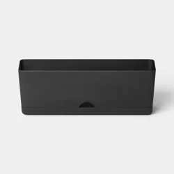 Rectangular Recycled Car Seat Resin 24" RE Window Box Self Watering Planter Black - Room Essentials™