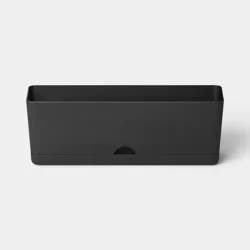 Rectangular Recycled Car Seat Resin 24" RE Window Box Self Watering Planter Black - Room Essentials™