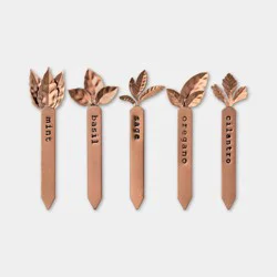 5pc Copper Metal Herb Plant Stakes - Threshold™