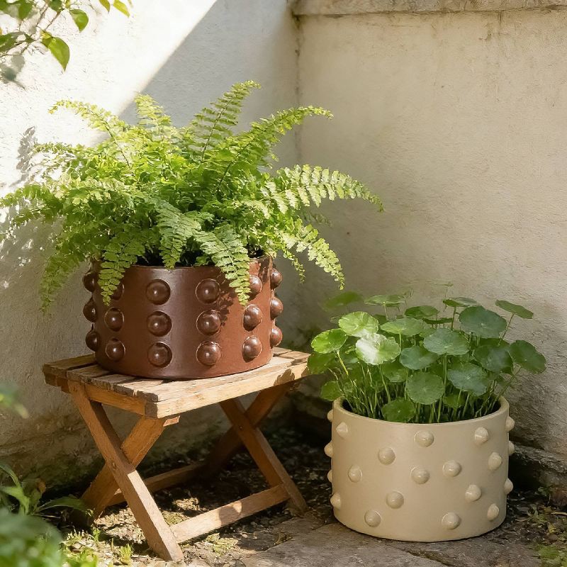 slide 2 of 4, A.I.M. A.I.M 5" Textured Inventive Planter Brown, 1 ct