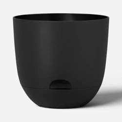 Recycled Car Seat Resin 8" RE Self Watering Planter Black - Room Essentials™