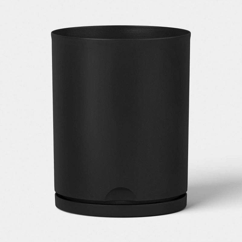 slide 1 of 4, Recycled Resin Indoor Outdoor Planter 14"x16" Black - Room Essentials™, 1 ct