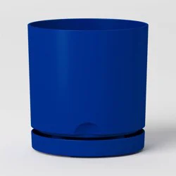Recycled Resin Indoor Outdoor Planter Candid Cobalt 8" - Room Essentials™