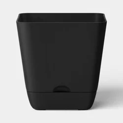 Recycled Car Seat Resin 6" Square Self Watering Planter Black - Room Essentials™