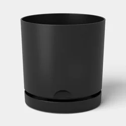 Recycled Resin Indoor Outdoor Planter Black 8" - Room Essentials™