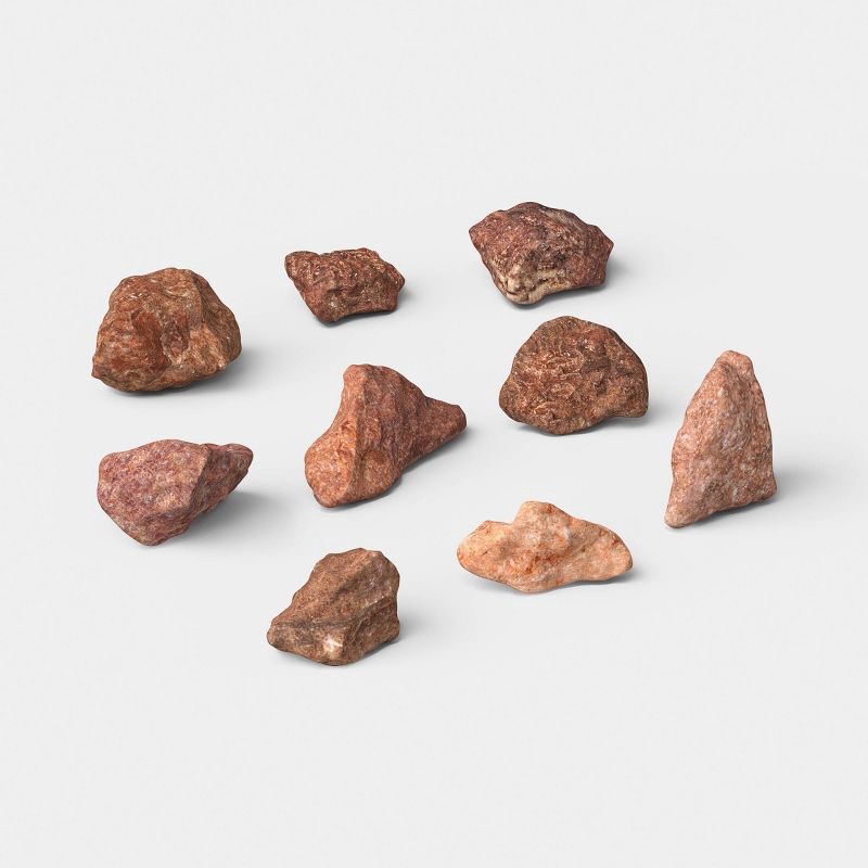 slide 1 of 3, Rose Stone Terrarium Decorative Filler Red - Threshold™, 1 ct
