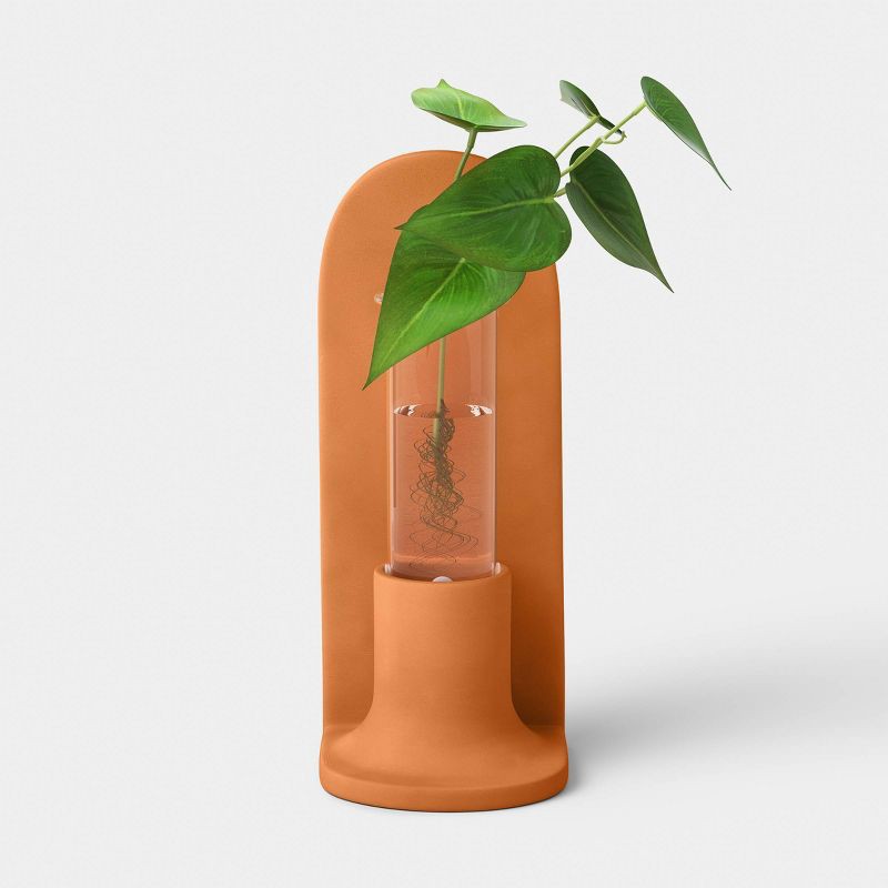 slide 3 of 4, Terrarium Glass Terracotta Tall Back Base Drip Line Irrigation Kit - Threshold™, 1 ct