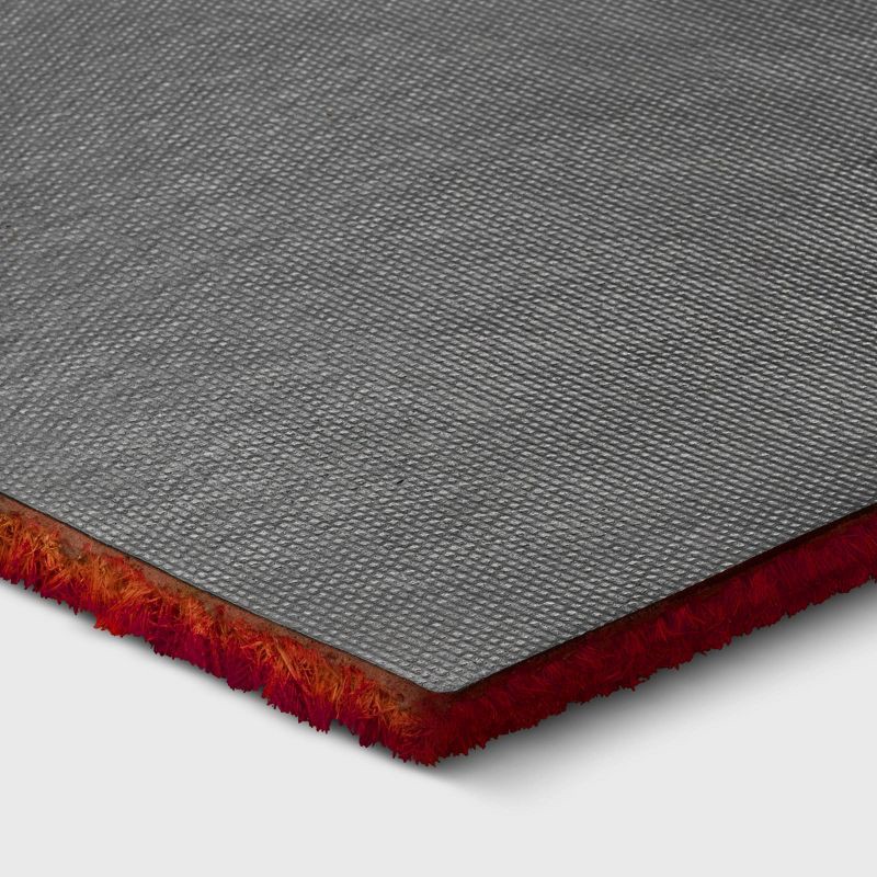 slide 4 of 4, Christmas Snowflakes Flocked Doormat Red - Wondershop™, 1 ct