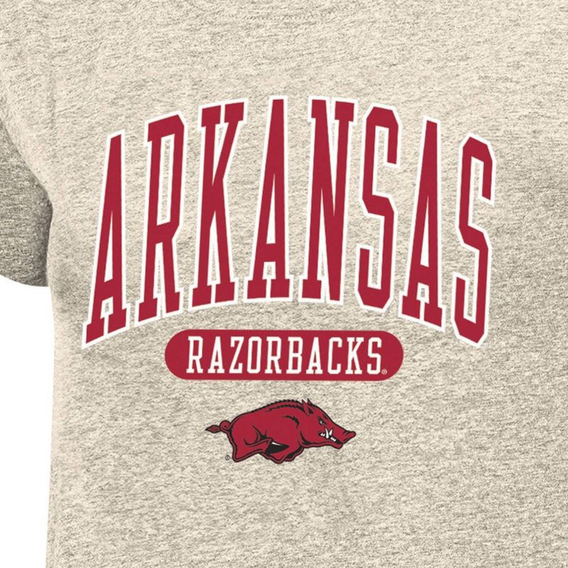 slide 3 of 3, NCAA Arkansas Razorbacks Women's Oatmeal T-Shirt - L, 1 ct