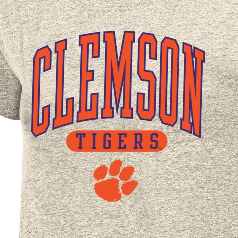 slide 3 of 3, NCAA Clemson Tigers Women's Oatmeal T-Shirt - L, 1 ct