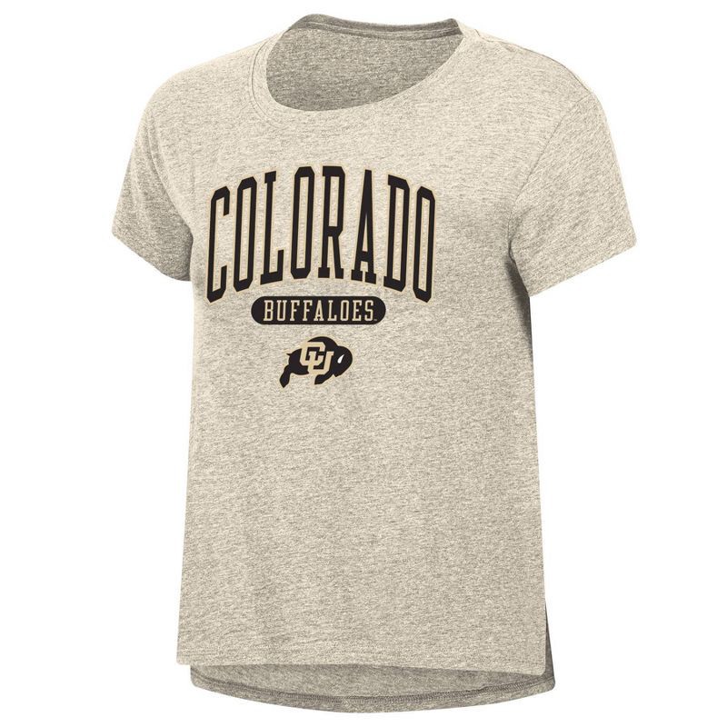 slide 1 of 3, NCAA Colorado Buffaloes Women's Oatmeal T-Shirt - L, 1 ct