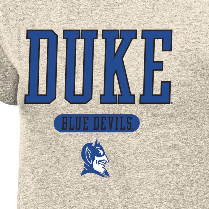 slide 3 of 3, NCAA Duke Blue Devils Women's Oatmeal T-Shirt - L, 1 ct