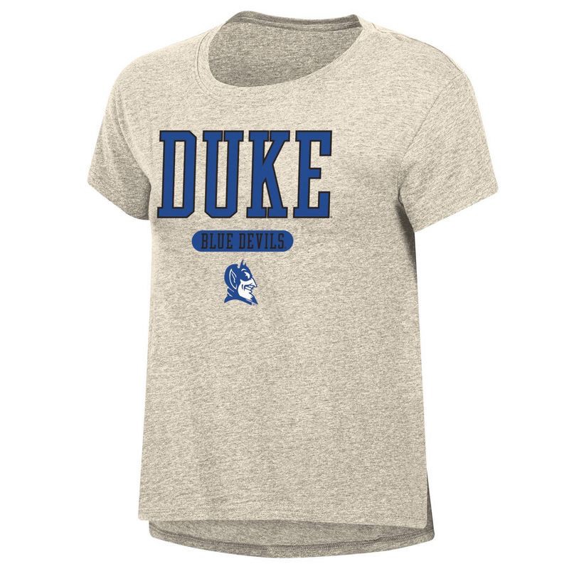 slide 1 of 3, NCAA Duke Blue Devils Women's Oatmeal T-Shirt - XL, 1 ct