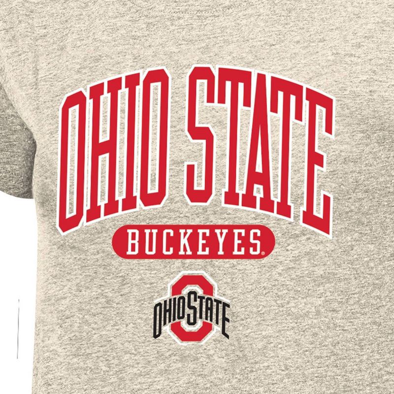slide 3 of 3, NCAA Ohio State Buckeyes Women's Oatmeal T-Shirt - XL, 1 ct