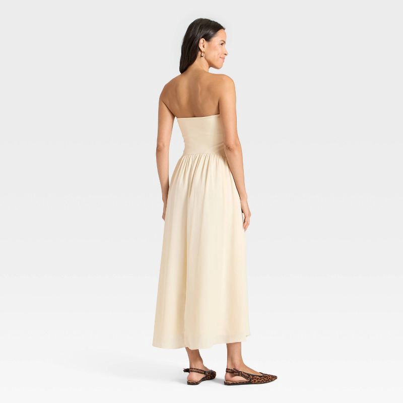 slide 2 of 3, Women's Maxi Dress - A New Day™ Cream XL, 1 ct