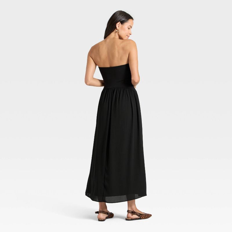 slide 2 of 3, Women's Maxi Dress - A New Day™ Jet Black M, 1 ct