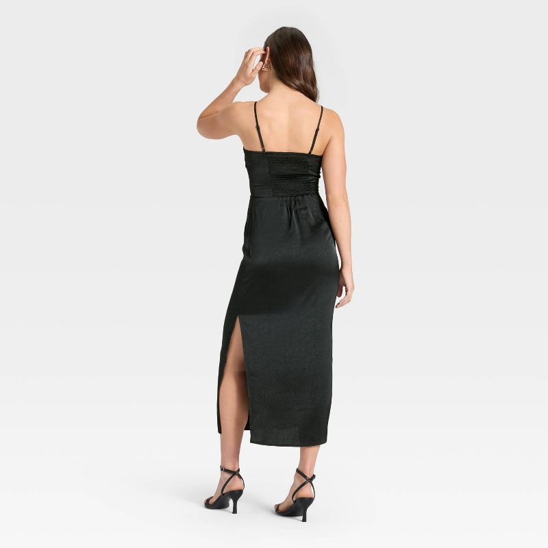 slide 3 of 3, Women's Column Slip Dress - A New Day™ Black XL, 1 ct
