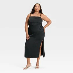 Women's Column Slip Maxi Dress - A New Day™ Black XXL