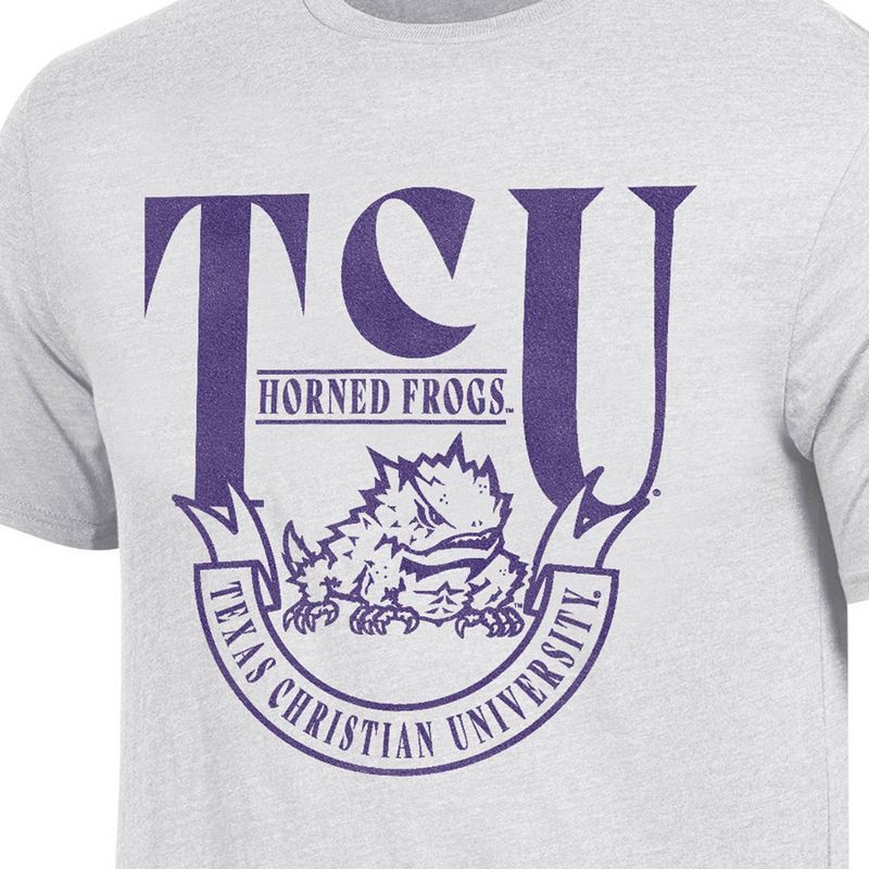 slide 3 of 3, NCAA TCU Horned Frogs Men's T-Shirt - M: Fit, Lightweight Jersey, Crew Neck, 1 ct